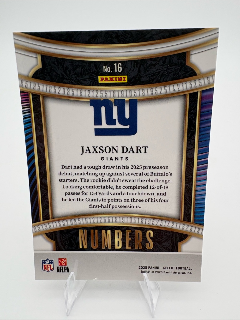 Jaxson Dart Giants 4-Card Rookie Lot 🔥Inserts 🔥 Panini / Topps - Picture 9 of 9